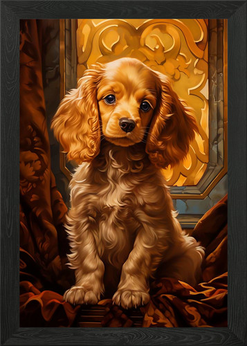 Cocker spaniel puppy portrait - spaniel,
