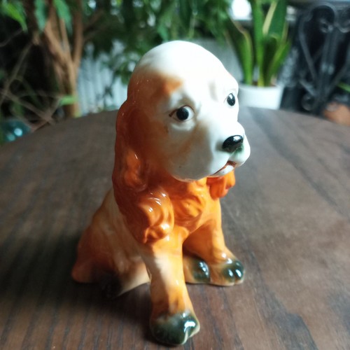 Vintage spaniel dog ceramic - dog,
