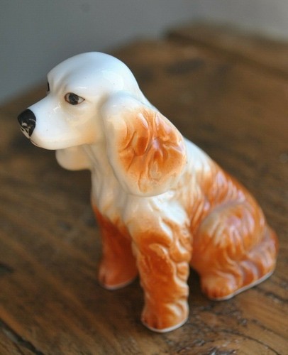 Vintage cocker spaniel puppy - spaniel,